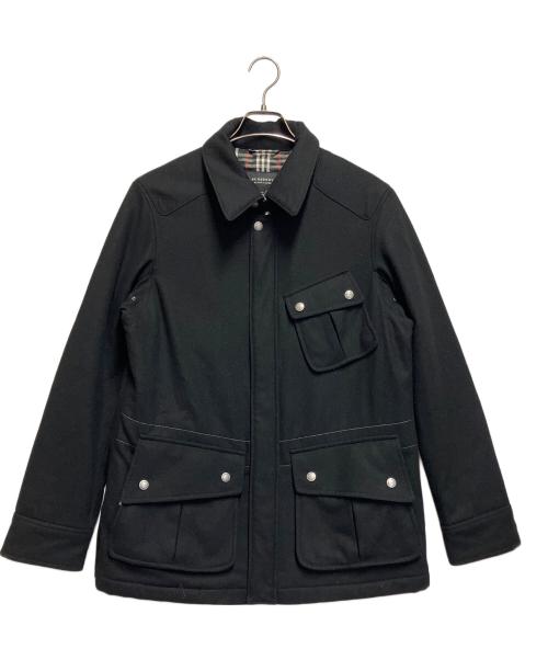 BURBERRY BLACK LABEL（バーバリーブラックレーベル）BURBERRY BLACK LABEL (バーバリーブラックレーベル) メルトンジャケット ブラック サイズ:SIZE Lの古着・服飾アイテム