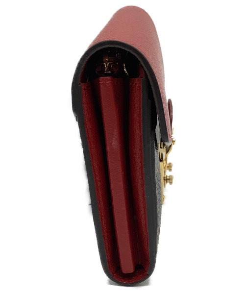 LOUIS VUITTON（ルイ ヴィトン）LOUIS VUITTON (ルイヴィトン) ポルトフォイユ・パラス ブラウン×レッド モノグラム M58414 SN3176の古着・服飾アイテム