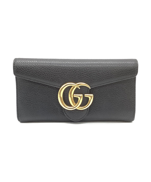 GUCCI（グッチ）GUCCI (グッチ) 長財布 ブラック 400586 2184の古着・服飾アイテム