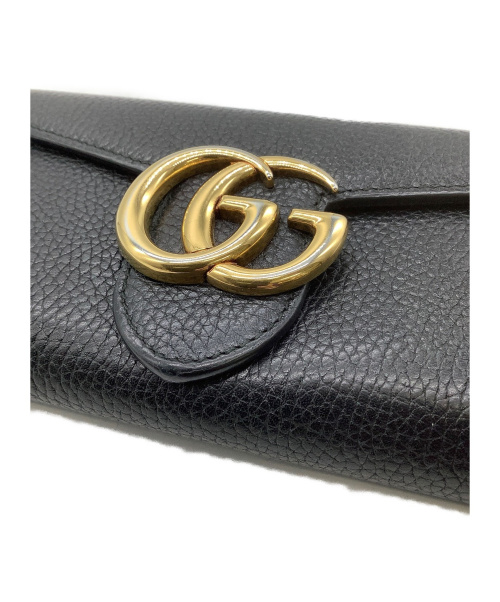 GUCCI（グッチ）GUCCI (グッチ) 長財布 ブラック 400586 2184の古着・服飾アイテム