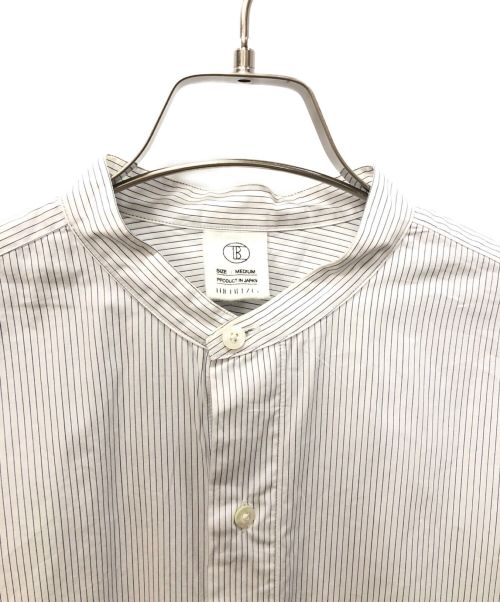 THE LIBRARY（ザ ライブラリー）THE LIBRARY (ザ ライブラリー) バンドカラーロングシャツ ホワイト サイズ:Ｍの古着・服飾アイテム