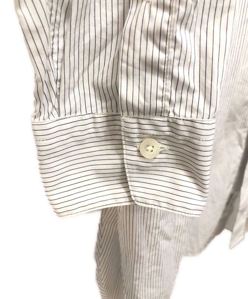 THE LIBRARY（ザ ライブラリー）THE LIBRARY (ザ ライブラリー) バンドカラーロングシャツ ホワイト サイズ:Ｍの古着・服飾アイテム