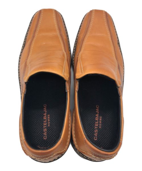 CASTELBAJAC（カステルバジャック）CASTELBAJAC (カステルバジャック) レザースリッポン ブラウン サイズ:27.0cmの古着・服飾アイテム