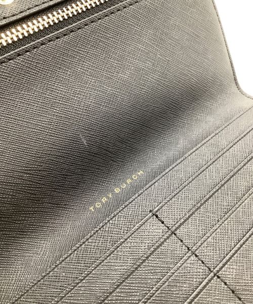 TORY BURCH（トリーバーチ）TORY BURCH (トリーバーチ) ２つ折り長財布 ブラックの古着・服飾アイテム