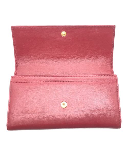 GUCCI（グッチ）GUCCI (グッチ) ロングウォレット レッドの古着・服飾アイテム