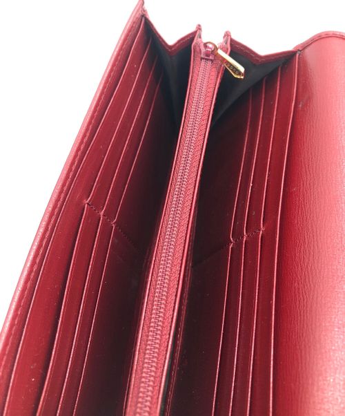 GUCCI（グッチ）GUCCI (グッチ) ロングウォレット レッドの古着・服飾アイテム