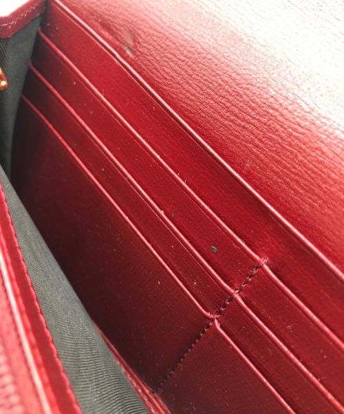 GUCCI（グッチ）GUCCI (グッチ) ロングウォレット レッドの古着・服飾アイテム