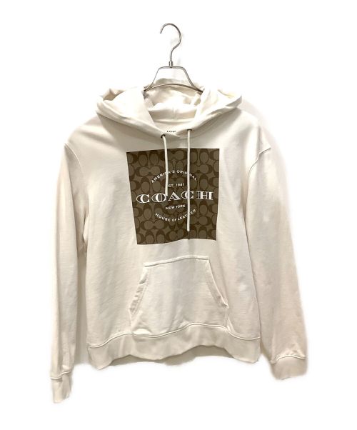 COACH（コーチ）COACH (コーチ) プルオーバーパーカー アイボリー サイズ:smallの古着・服飾アイテム