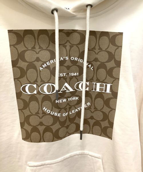 COACH（コーチ）COACH (コーチ) プルオーバーパーカー アイボリー サイズ:smallの古着・服飾アイテム