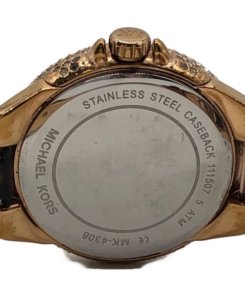 MICHAEL KORS（マイケル・コース）MICHAEL KORS (マイケルコース) クロノグラフ ピンクゴールドの古着・服飾アイテム