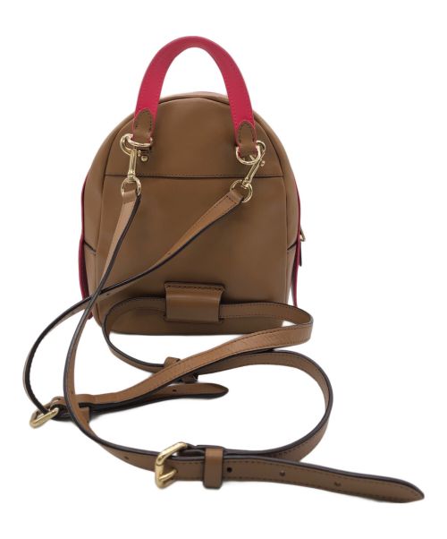 COACH（コーチ）COACH (コーチ) ミニリュック ベージュ×ピンクの古着・服飾アイテム