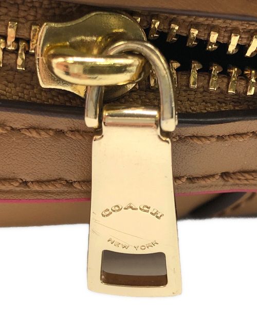 COACH（コーチ）COACH (コーチ) ミニリュック ベージュ×ピンクの古着・服飾アイテム