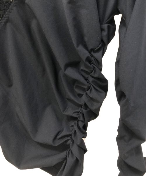 IRENE（アイレネ）IRENE (アイレネ) レースドッキング長袖カットソー ブラック サイズ:36の古着・服飾アイテム