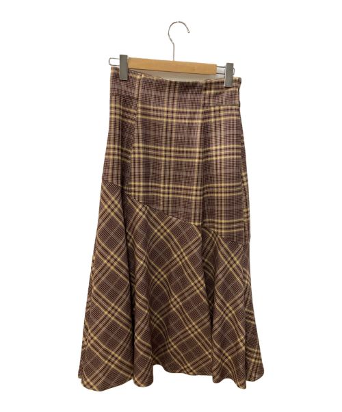 JUSGLITTY（ジャスグリッティー）JUSGLITTY (ジャスグリッティー) スカート ブラウン サイズ:2 未使用品の古着・服飾アイテム