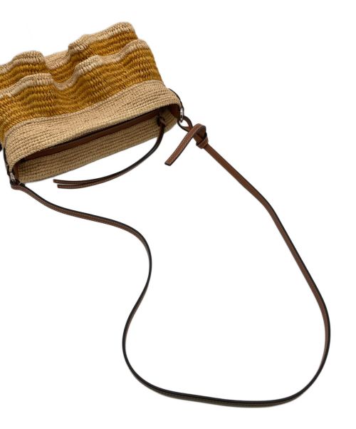 LOEWE（ロエベ）LOEWE (ロエベ) ポシェットバッグ ナチュラル×ブラウンの古着・服飾アイテム