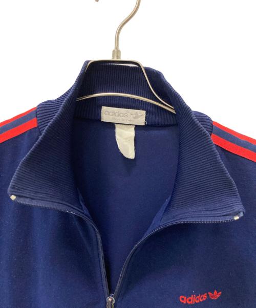adidas（アディダス）adidas (アディダス) ベロアトラックジャケット ネイビー×ホワイト×レッド サイズ:Mの古着・服飾アイテム