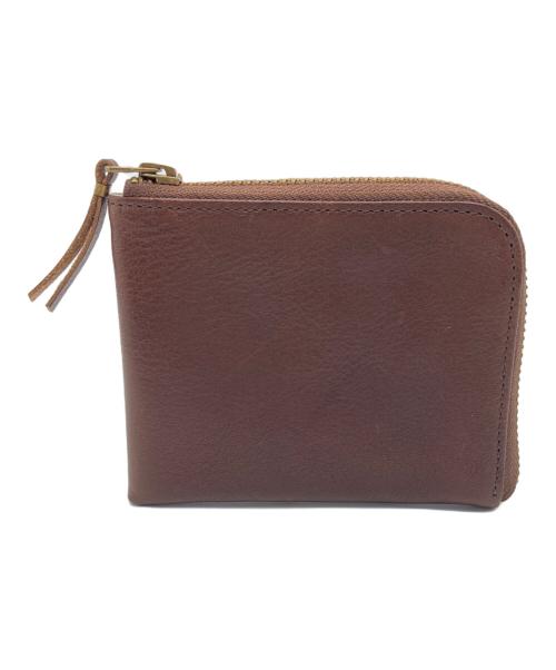 SLOW&CO（スロウアンドコー）SLOW&CO (スロウアンドコー) L字ファスナーミニウォレット ブラウンの古着・服飾アイテム