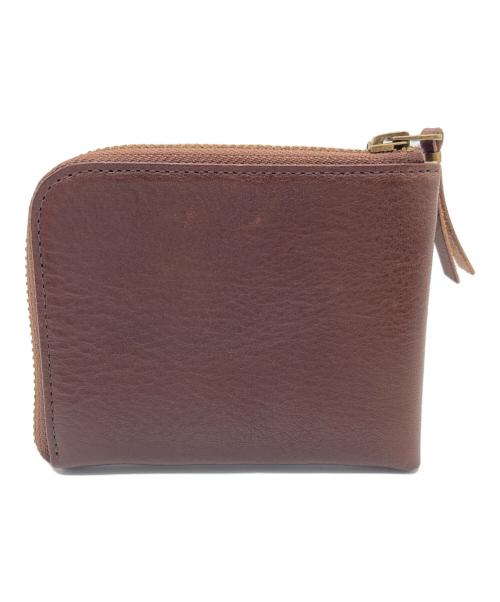 SLOW&CO（スロウアンドコー）SLOW&CO (スロウアンドコー) L字ファスナーミニウォレット ブラウンの古着・服飾アイテム
