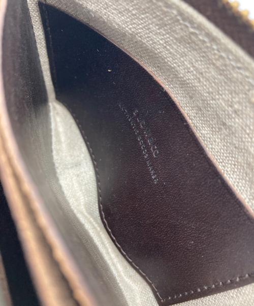 SLOW&CO（スロウアンドコー）SLOW&CO (スロウアンドコー) L字ファスナーミニウォレット ブラウンの古着・服飾アイテム