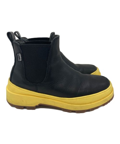 CAMPER（カンペール）CAMPER (カンペール) チェルシーブーツ ブラック×イエロー サイズ:22.5cm（35）の古着・服飾アイテム