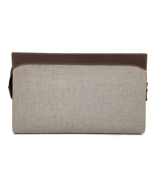 BVLGARI（ブルガリ）BVLGARI (ブルガリ) セカンドバッグ ライトグレー×ブラウンの古着・服飾アイテム