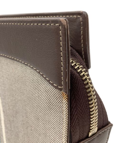 BVLGARI（ブルガリ）BVLGARI (ブルガリ) セカンドバッグ ライトグレー×ブラウンの古着・服飾アイテム