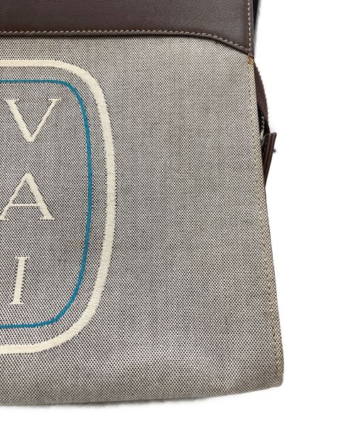 BVLGARI（ブルガリ）BVLGARI (ブルガリ) セカンドバッグ ライトグレー×ブラウンの古着・服飾アイテム