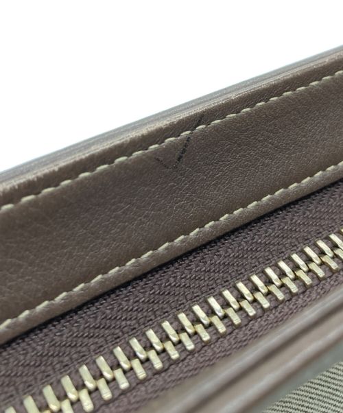 BVLGARI（ブルガリ）BVLGARI (ブルガリ) セカンドバッグ ライトグレー×ブラウンの古着・服飾アイテム