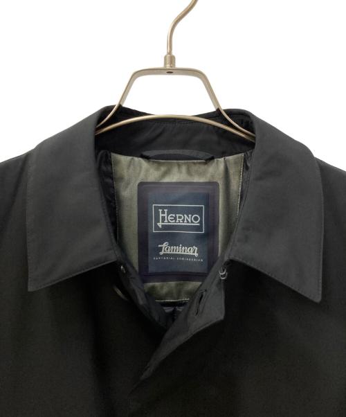 HERNO（ヘルノ）HERNO (ヘルノ) ナイロン比翼コート ブラック サイズ:46の古着・服飾アイテム