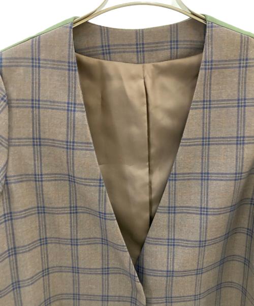 MURUA（ムルーア）MURUA (ムルーア) ロングコート グリーン×ブラウン サイズ:Free 未使用品の古着・服飾アイテム