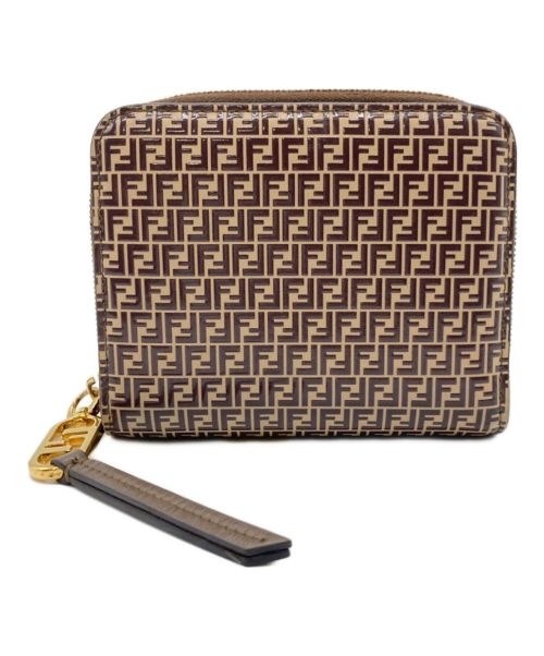 FENDI（フェンディ）FENDI (フェンディ) 2つ折り財布 ブラウンの古着・服飾アイテム