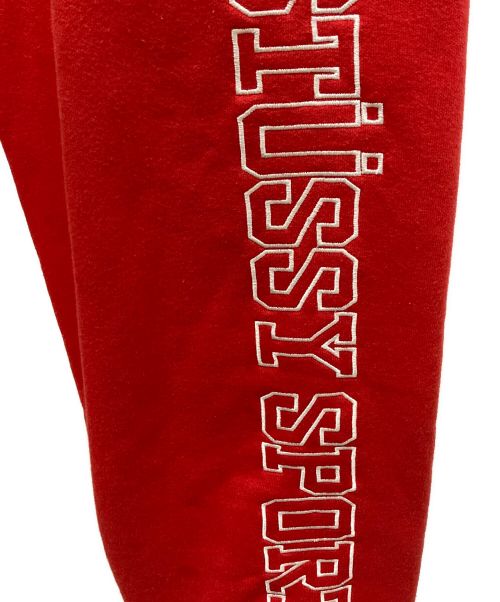 stussy（ステューシー）stussy (ステューシー) スウェットパンツ レッド サイズ:Mの古着・服飾アイテム