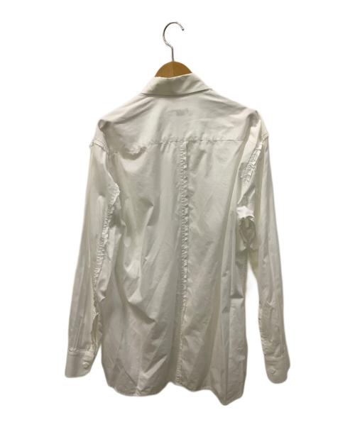 Yohji Yamamoto pour homme（ヨウジヤマモト プールオム）Yohji Yamamoto pour homme (ヨウジヤマモト プールオム) 比翼ツギハギ長袖シャツ ホワイト サイズ:3の古着・服飾アイテム