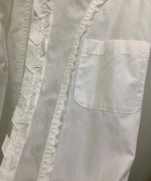 Yohji Yamamoto pour homme（ヨウジヤマモト プールオム）Yohji Yamamoto pour homme (ヨウジヤマモト プールオム) 比翼ツギハギ長袖シャツ ホワイト サイズ:3の古着・服飾アイテム