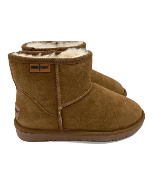MINNETONKA（ミネトンカ）MINNETONKA (ミネトンカ) ムートンショートブーツ ブラウン サイズ:22cm(5)の古着・服飾アイテム