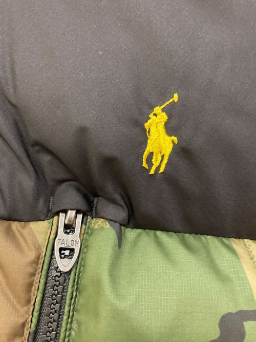 POLO RALPH LAUREN（ポロ・ラルフローレン）POLO RALPH LAUREN (ポロ・ラルフローレン) ダウンジャケット ブラック×カーキ サイズ:XSの古着・服飾アイテム