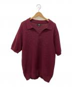 stussyステューシー）の古着「ニットポロシャツ」｜ボルドー