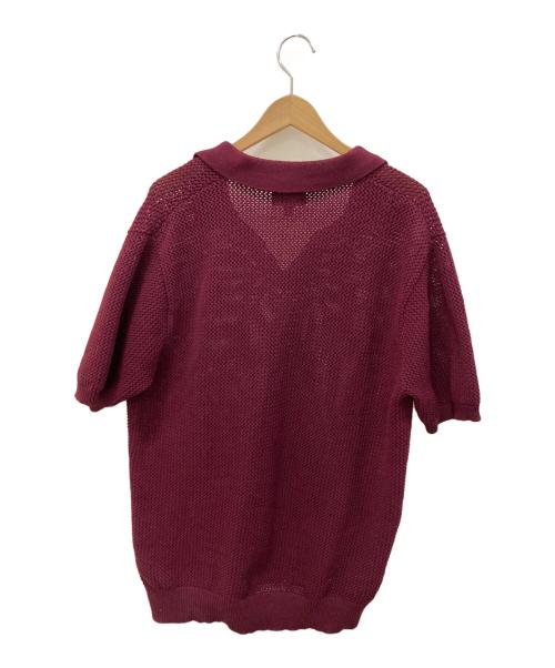stussy（ステューシー）stussy (ステューシー) ニットポロシャツ ボルドー サイズ:Lの古着・服飾アイテム