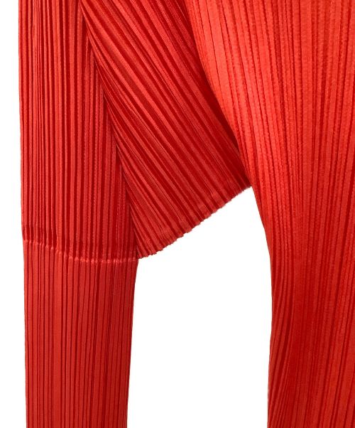 PLEATS PLEASE（プリーツプリーズ）PLEATS PLEASE (プリーツプリーズ) シャツカーディガン レッド サイズ:3の古着・服飾アイテム