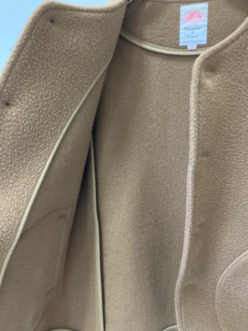DANTON（ダントン）DANTON (ダントン) ウールモッサカラーレスジャケット ブラウン サイズ:Sの古着・服飾アイテム