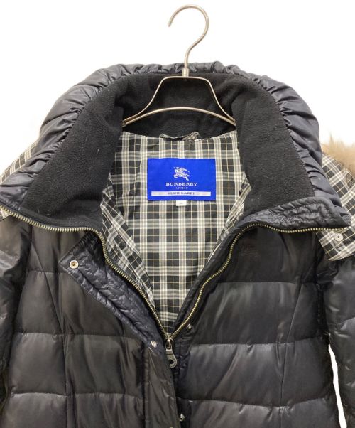 BURBERRY BLUE LABEL（バーバリー ブルー レーベル）BURBERRY BLUE LABEL (バーバリーブルーレーベル) ダウンコート ブラック サイズ:40の古着・服飾アイテム