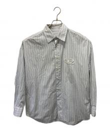 DIESEL（ディーゼル）の古着「ストライプシャツ」｜ホワイト×ブルー