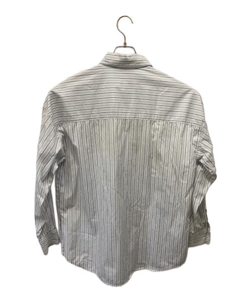 DIESEL（ディーゼル）DIESEL (ディーゼル) ストライプシャツ ホワイト×ブルー サイズ:46の古着・服飾アイテム