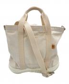 SPINGLE MOVEスピングルムーヴ）の古着「ソールトートバッグ」｜ベージュ×ホワイト