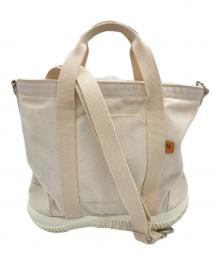 SPINGLE MOVE（スピングルムーヴ）の古着「ソールトートバッグ」｜ベージュ×ホワイト