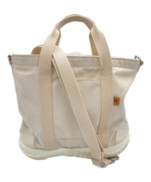 SPINGLE MOVE（スピングルムーヴ）SPINGLE MOVE (スピングルムーヴ) ソールトートバッグ ベージュ×ホワイトの古着・服飾アイテム