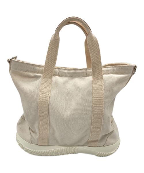 SPINGLE MOVE（スピングルムーヴ）SPINGLE MOVE (スピングルムーヴ) ソールトートバッグ ベージュ×ホワイトの古着・服飾アイテム