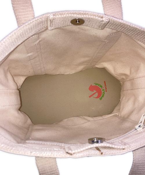 SPINGLE MOVE（スピングルムーヴ）SPINGLE MOVE (スピングルムーヴ) ソールトートバッグ ベージュ×ホワイトの古着・服飾アイテム