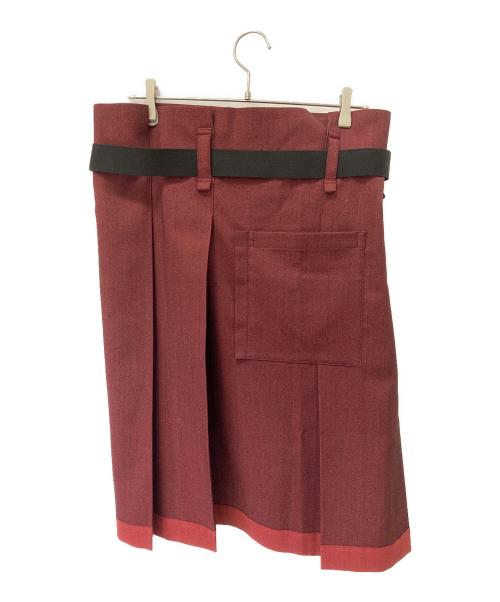 ISSEY MIYAKE me（イッセイ ミヤケ ミー）ISSEY MIYAKE me (イッセイ ミヤケ ミー) ロングスカート ワインレッド サイズ:表記なしの古着・服飾アイテム