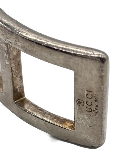 GUCCI（グッチ）GUCCI (グッチ) オープンスクエアバングル シルバーカラーの古着・服飾アイテム